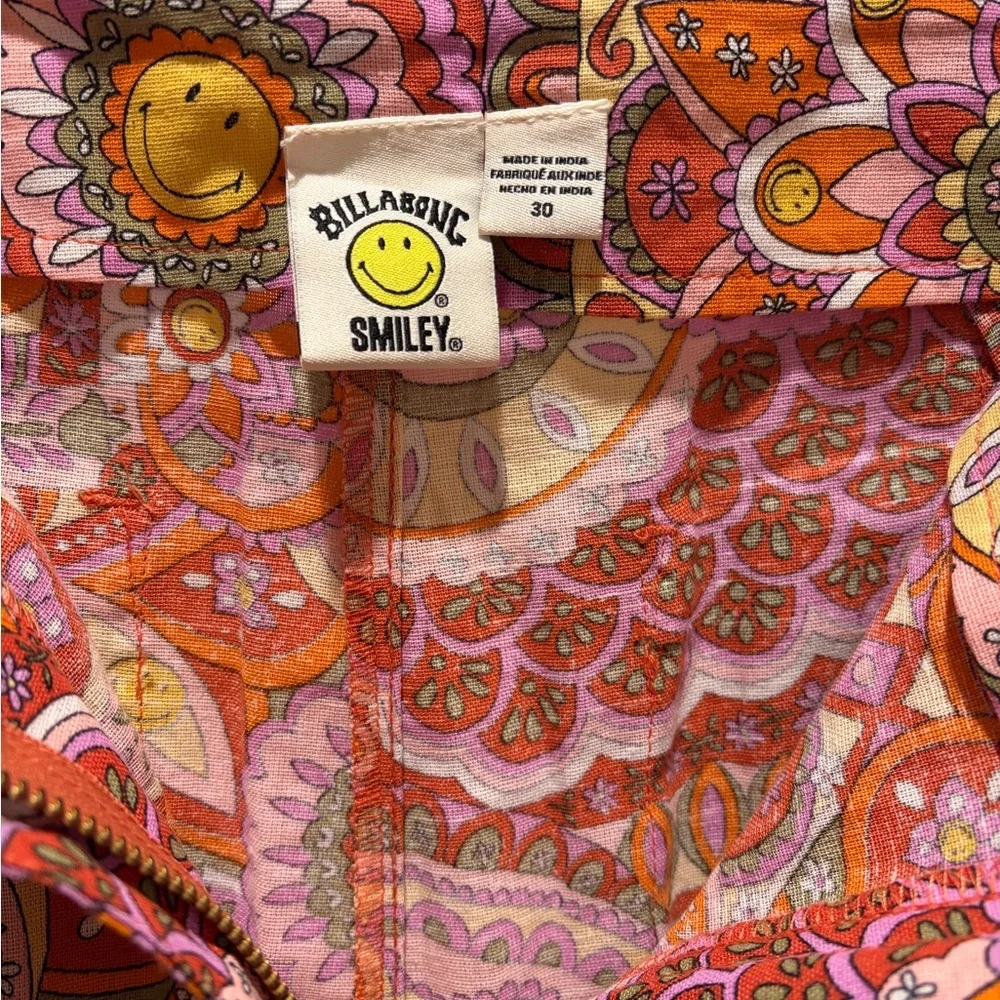 Billabong Smiley Floral Pants - Pink, Orange, Yellow - Picture 2 of 4